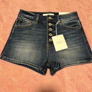 Kancan dark wash shorts
